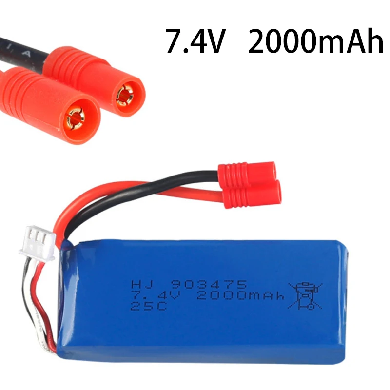 7.4 V 2000 mAh dla X8C X8W X8G quadrocopter 7.4 V 2000 mAh o dużej pojemności bateria Lipo 903475/ładowarka