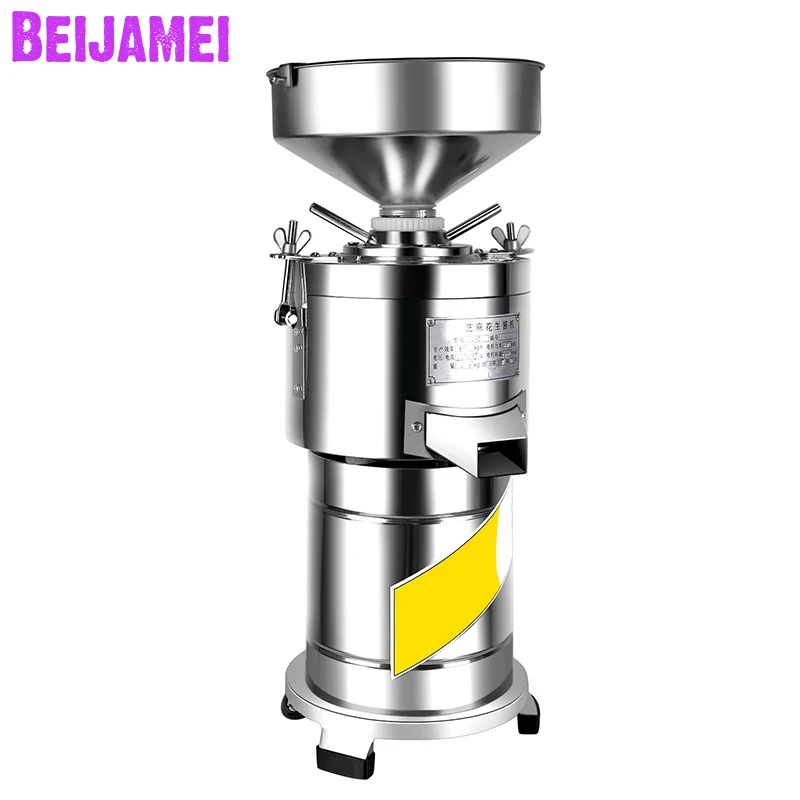 

BEIJAMEI 220V Commercial Peanut Butter Grinder Machine Automatic Electric Sesame Paste Grinding Milling Machines