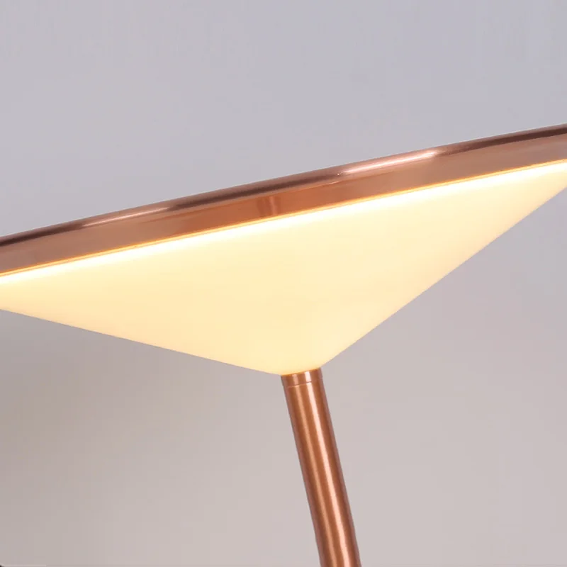 Creative LED Table Lamp Acrylic Cover Simple Foyer Bedroom Bedside Study Decor Desk Light Rose Gold/Chrome Metal Light Fixture