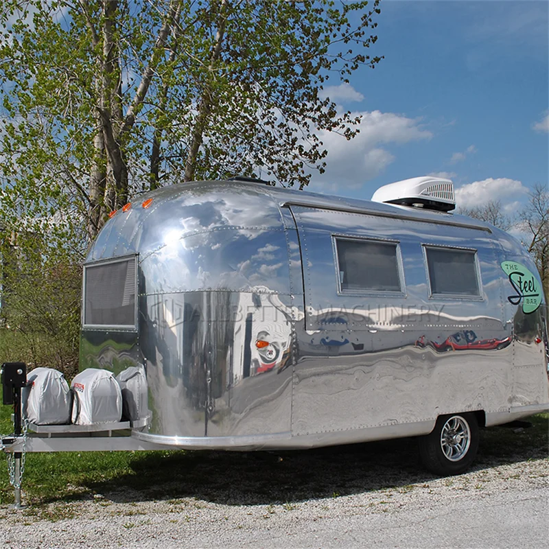 Mobile Food Trailer Taco Halal Truck Waffle House Pizza Kiosk Hot Dog Cart Vintage Food Truck with Full Kitchen for Sale