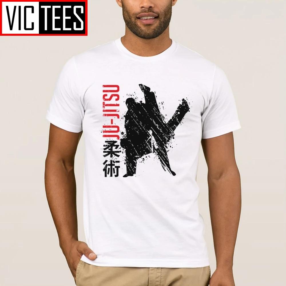 Men T Shirt Gesture Jiu-Jitsu Go Train Brazilian Jiu Jitsu BJJ Funny 100% Cotton Tees Popular Judo T-Shirts Men