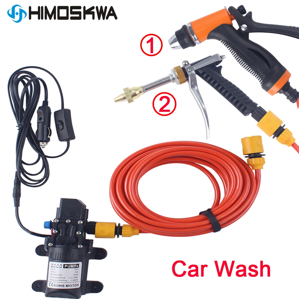 

12V Car Washer Gun Pump High Pressure Cleaner Car Care Portable Washing Machine Electric Cleaning Auto Device