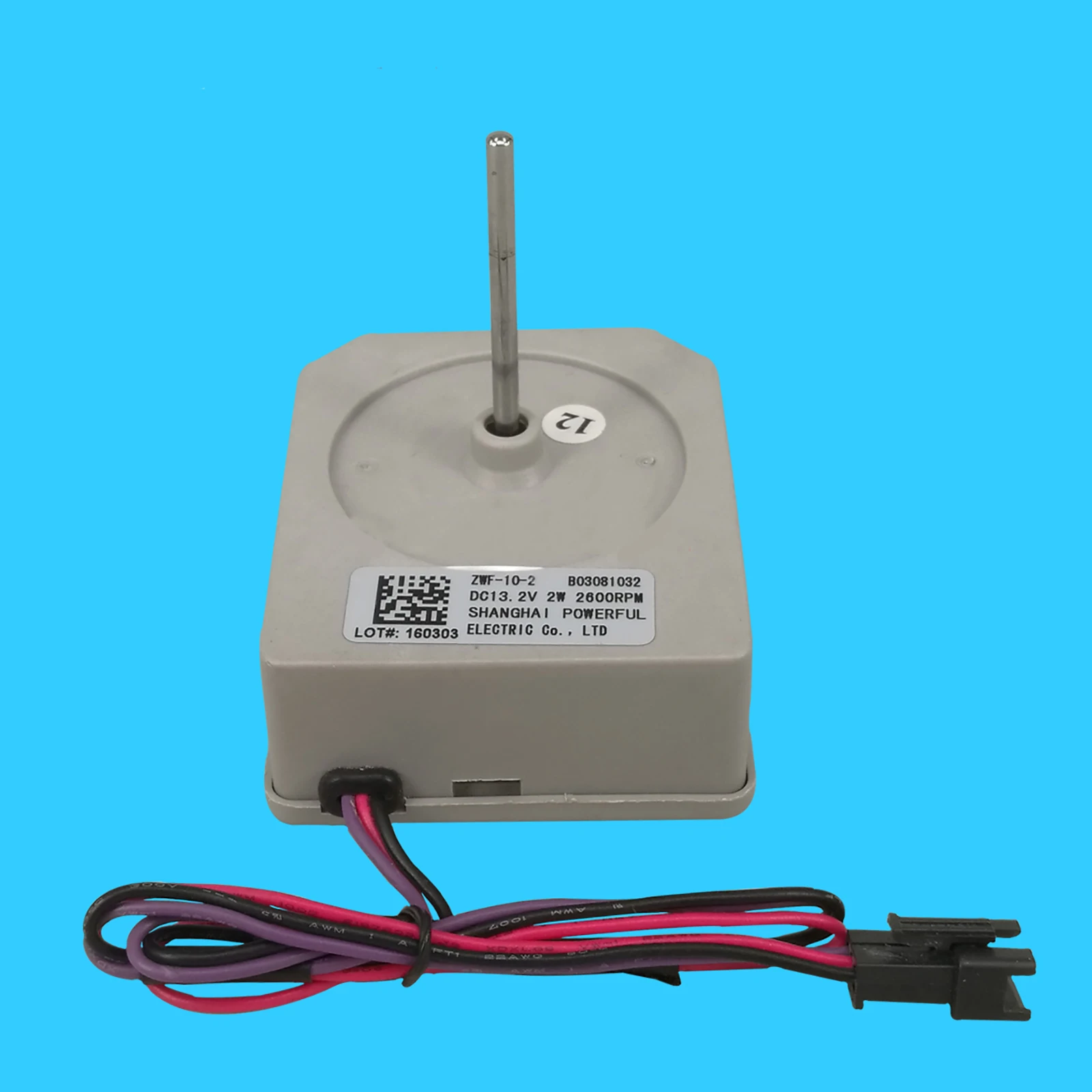 DC Fan Motor ZWF-10-2 B03081032 for MeiLing Rongsheng Double Door Refrigerator Repair Parts DC13.2V 2W