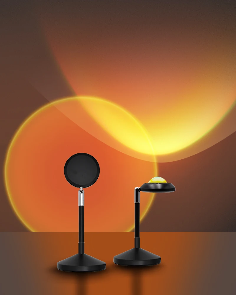USB Led الغروب مصباح إسقاط ضوء الليل المنزل نوم الجدار الديكور الملونة مصباح مصباح العارض يمكن تغيير اللون بحرية