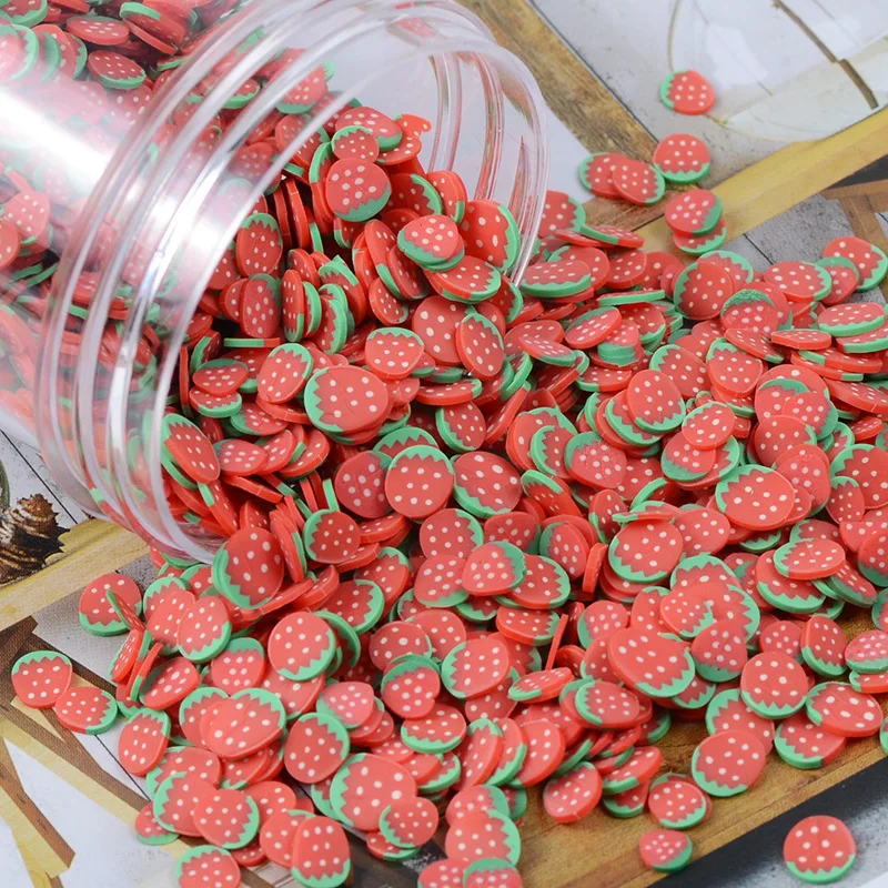 800pcs fette di frutta al limone fragola tutto per melma additivi contengono riempitivi di fascini per forniture per Nail Art accesso Decor giocattolo regalo