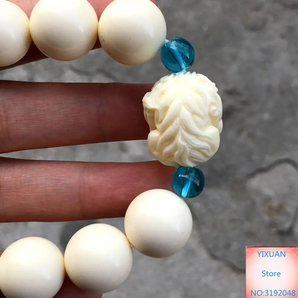 Ivory fruit Bracelet responds to requests for money, simple accessories, plain beads, round beads, men's and women's Bracelet