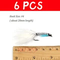 6pcs white