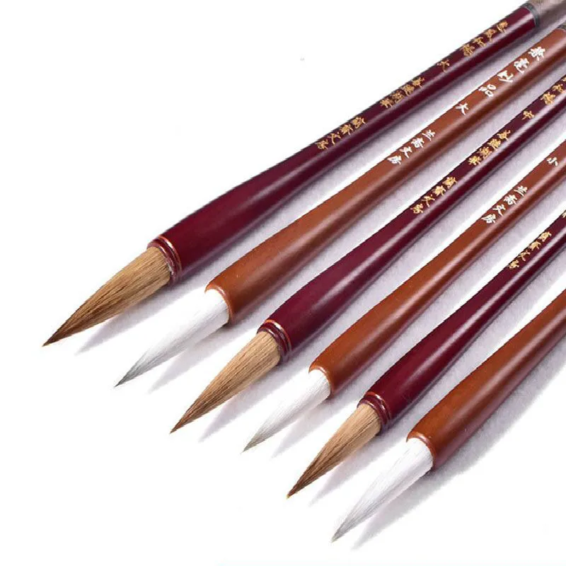 Chinese Painting Writing Brush Set Beginner Multiple Hair Calligraphy Handwriting Practice for Student School Craft Supply