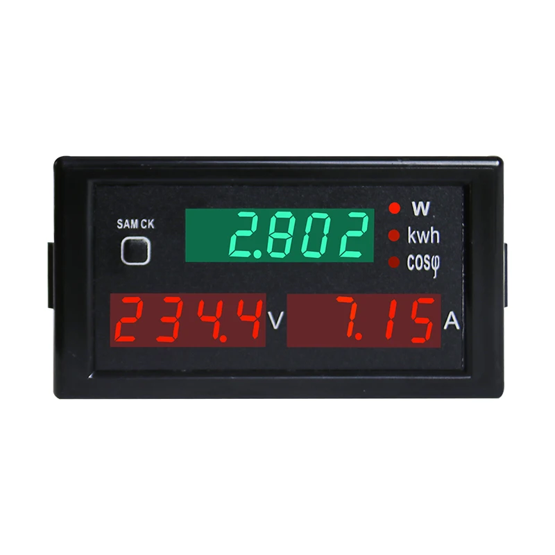 AC voltage Ammeter Power Meter Power Factor Tester Digital Display Meter Energy Wattmeter Reset DL69-2047