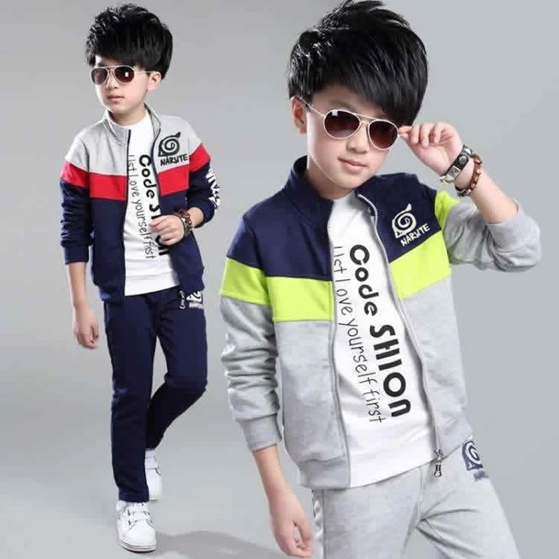 Boys Clothing Sets Spring Autumn Fashion Hoodie Jackets + Pants Sports Children’s Clothes Kids Tracksuit Teen 4 6 8 10 12 Years