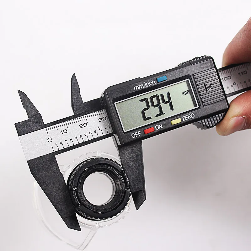 Polegada Lcd Régua Digital Eletrônica de Fibra de Carbono Vernier Caliper Gauge Micrômetro Ferramenta de Medição Calibre Digital Suwmiarka 150 mm