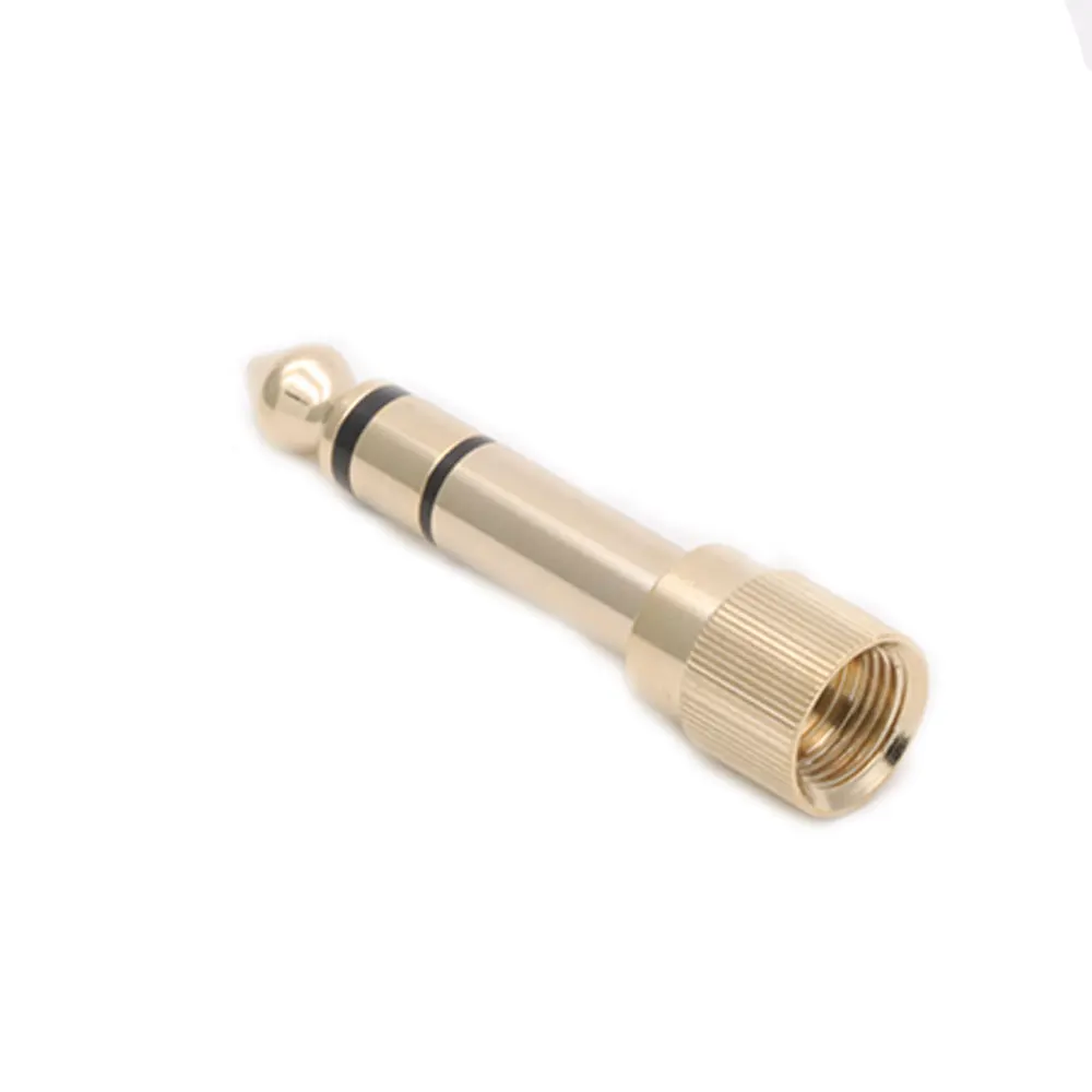 1pc Jack 6.35mm 3 polacy Stereo wtyk męski z wewnętrzna śruba do 3.5mm Jack Stereo gniazdo żeńskie konwerter Audio