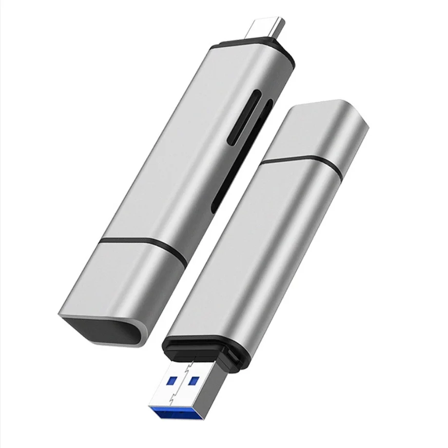Lector de tarjetas 2 en 1 de alta velocidad tipo c OTG multifunción USB3.0 Micro SD TF Mini para cámara de teléfono móvil, portátil y Notebook