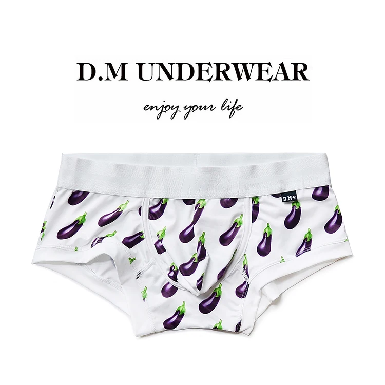 Fashion Fruit Pink Peach Unicorn Sexy Gay Men's underwear Male Underpants Comfortable Breathable low waist Boxer Shorts