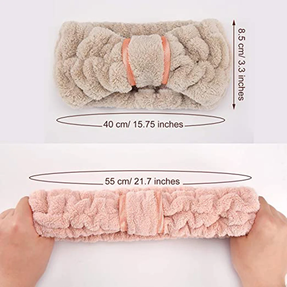 Women Makeup Coral Fleece Headband Wash Face Soft Hair Holder Elastic Hair Bands Girl Headwear Hair Accessories