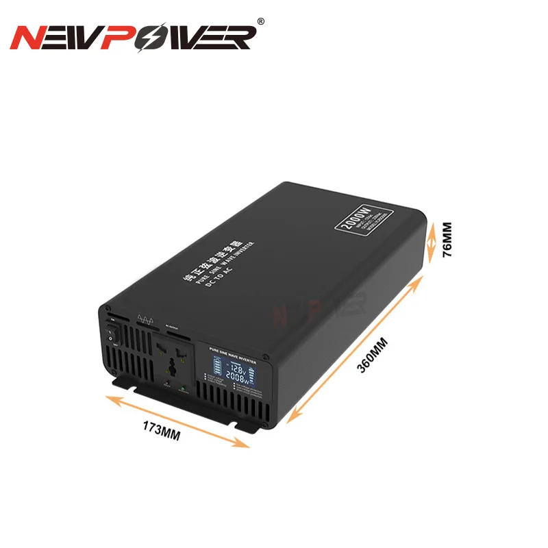 2000w Car Power Inverter 12V 24V 36V 48V 60V 72V DC to AC 220V 110V Universal socket for sine wave Inverter of portable charger