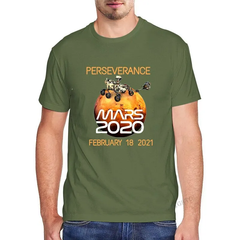 Мужские футболки Space Mars Rover Perseverance July, футболки для любителей космоса, забавная футболка, мужская и женская рубашка унисекс оверсайз из хлопчатобумажной ткани