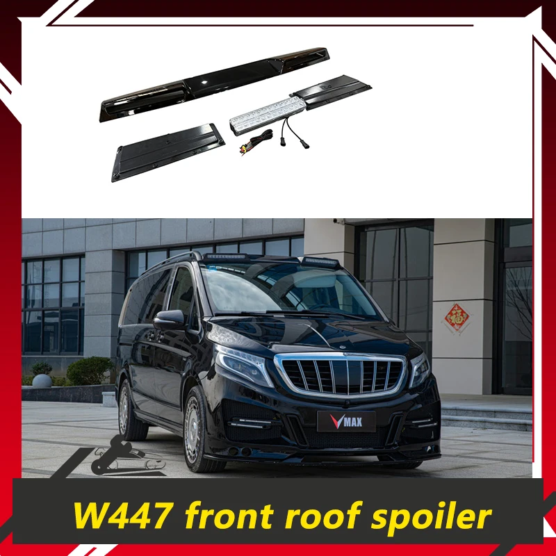 

V-class W447 Front Roof Spoiler Carbon Fiber Material with LED Fit for W447 V250 V260 Vito Roof Wing