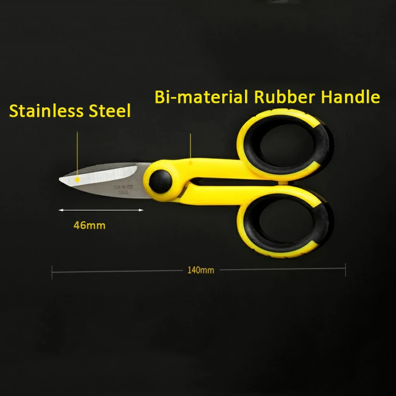 Stanley 1-pcs professional multi-purpose electrician scissors stripping wire cutting Tools fabric metal sheet  stainless steel