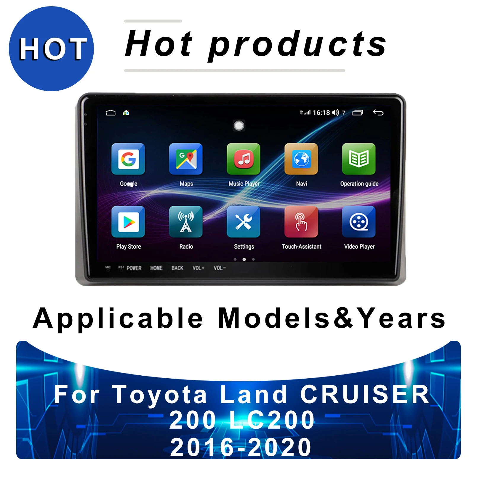 

Автомобильный радиоприемник на Android для Toyota Land CRUISER 200 LC200 2016- 2020 gps-навигатор для автомобиля 4G автомобильное радио с bluetooth DAB + Carplay