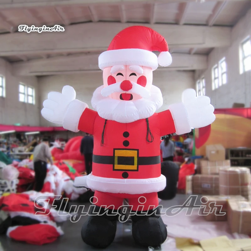 

Personalized Kindly Inflatable Santa Claus Balloon 3m Red Festival Air Blown Father Christmas For Xmas Outdoor Decoration