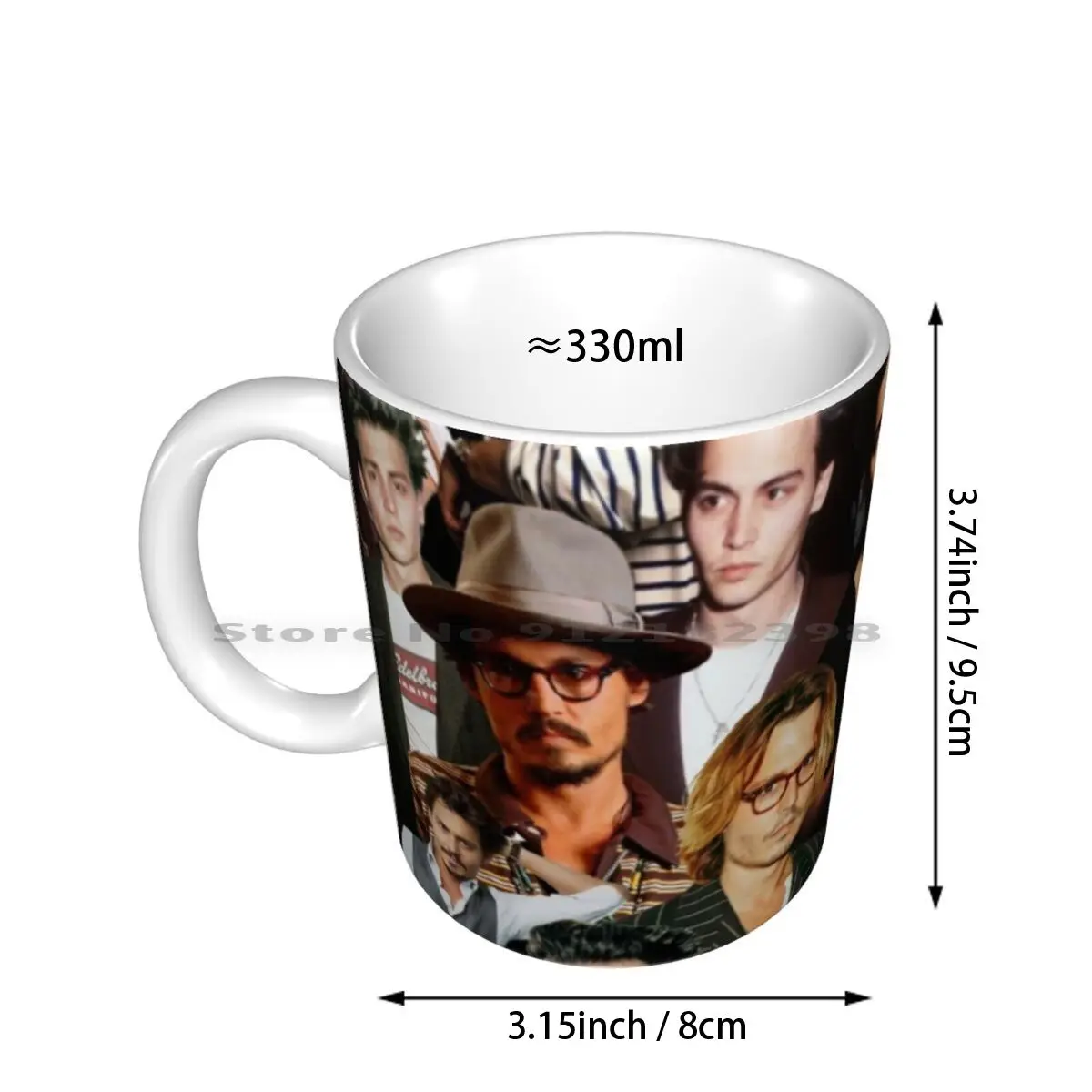 Johnny Depp Sexy Collage Ceramic Mugs Coffee Cups Milk Tea Mug Johnny Depp Johnny Depp Sexy Collage Cry Baby Pirates Of The