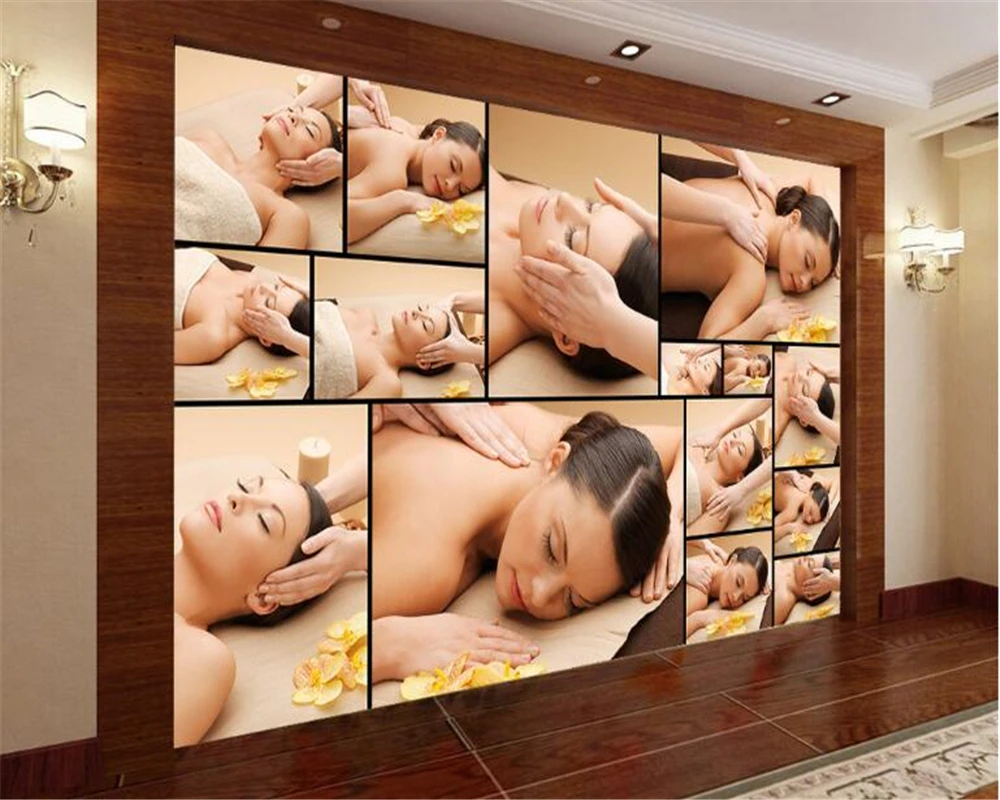 WELLYU Personalizzato moda interni carta da parati bellezza personalizzata massaggio di bellezza utensili sfondo murales papel de parede3D