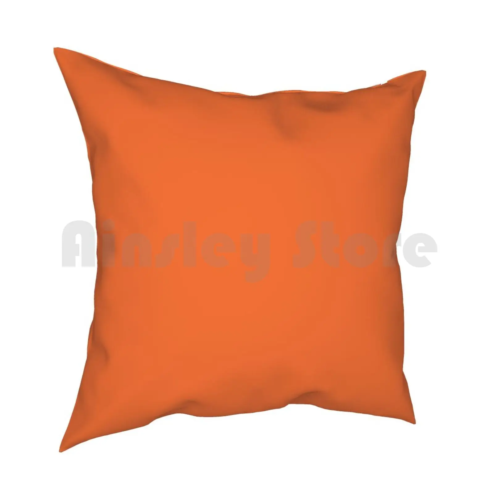 Plain Solid Deep Carrot Orange-Over 100 Shades Of Orange On Ozcushions Pillow Case Printed Home Soft DIY Pillow cover Deep