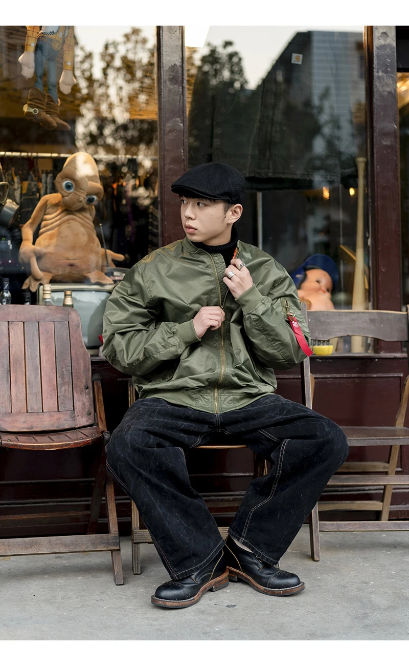 DAFEILI MA1 fashion Casual varsity baseball nylon spring