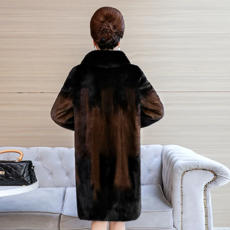 Fur Parker Jacket Woman 2022 Real Hair Mink Fleece Overcoat Winter Chic Outwear Female Warm Loose Thinner Mink coat Female