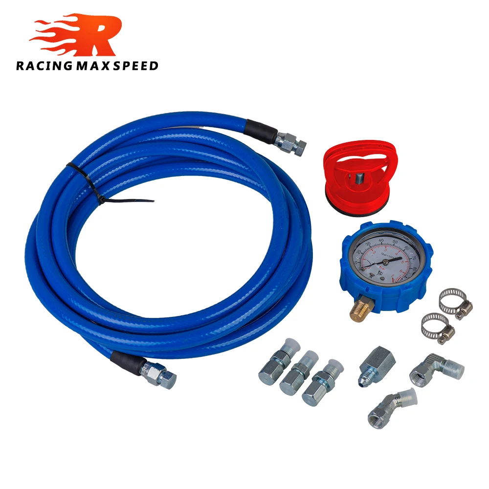 New Fuel Pressure Mechanical Gauge Test Tool Kit Fits Ford Powerstroke 6.0L 7.3L Red Sucker