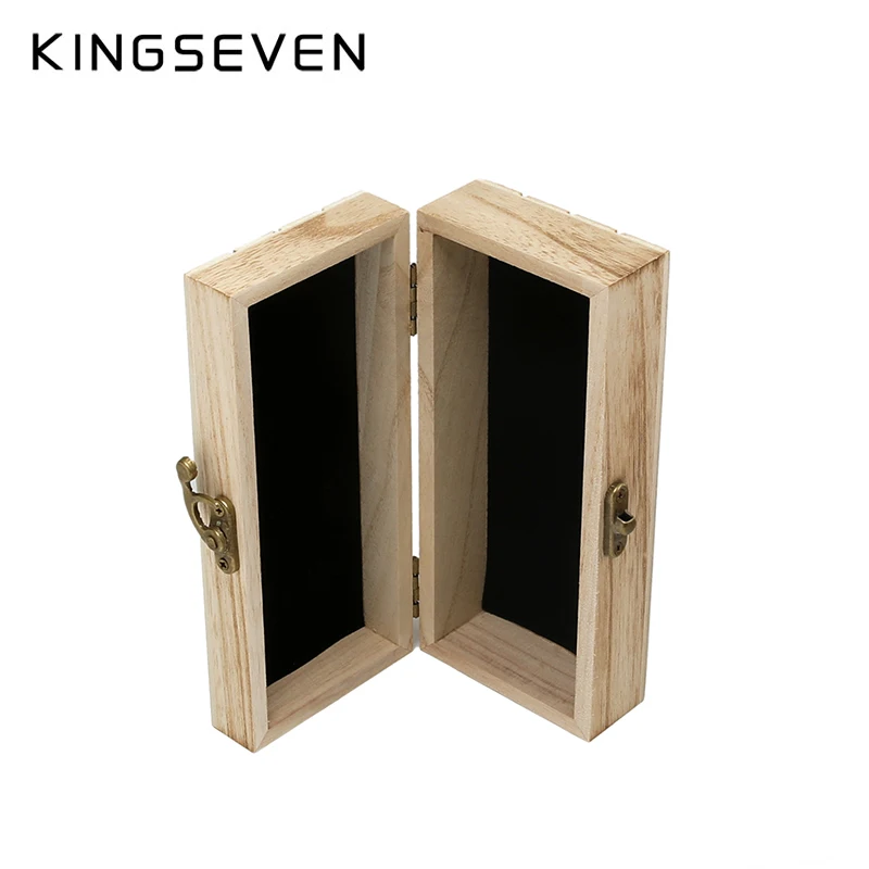 KINGSEVEN Fashion Handmade Natural Wood Rectangular Sunglasses Case Custom Logo For Wholesale Drop shipping Sun Glasses Box