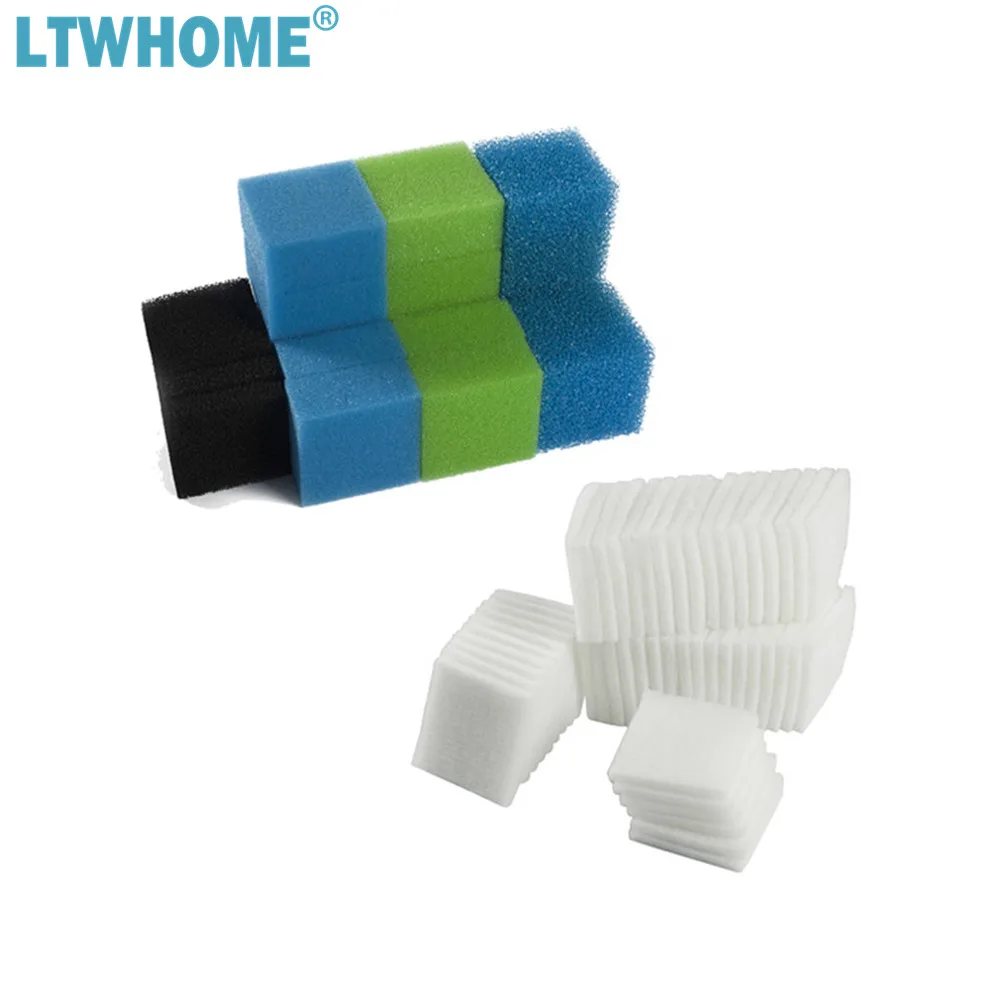 LTWHOME Value Pack of Fine, Carbon, Coarse, Medium and Poly Filters Set Fit for Juwel Compact / BioFlow 3.0 / M