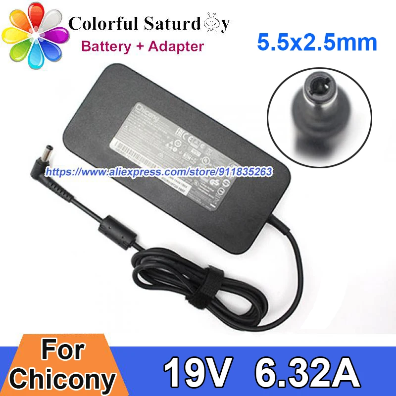 

Genuine Chinony A15-120P1A Slim AC Adapter 120W 19V 6.32A ADP-120ZB ABADP-120ZB BB PA-1121-28 For MSI MS-163A MS-1651 MS-1652