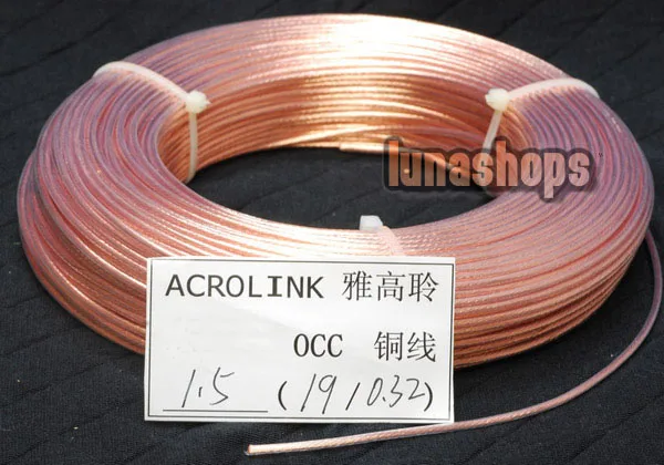 

LN002498 1m Outside Dia:1.5mm 19Pins*0.32mm Acrolink OCC Signal Wire Cable For DIY Hifi 99.99999% Pure Copper