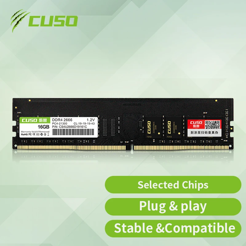 CUSO Memoria Ram DDR4 3200mhz 16GB 8GB 4GB 2666MHz 16 gb ram ddr4 Desktop Memory Gaming High Performance