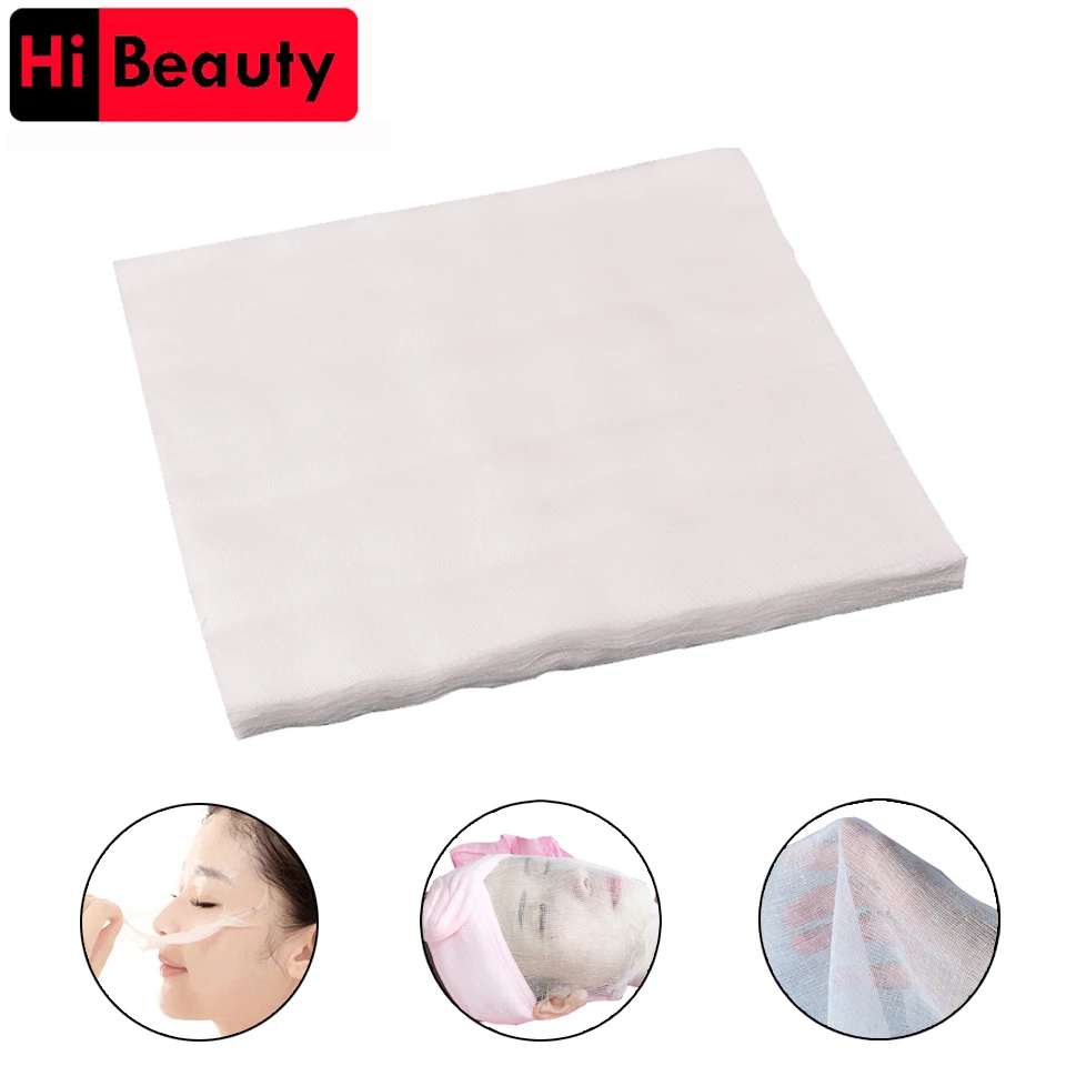 

100pcs Disposable White Gauze Mask Cotton Soft Film Towel Paper For Face Gauze Mask Skin Treatment Beauty Salon SPA 35x30cm