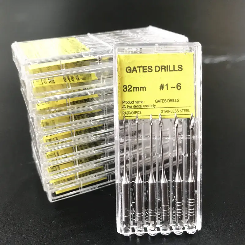 6 Stks/pak Dental Peeso Ruimers & Gates Boren Glidden Rvs Endodontische Wortelkanaalbehandeling Instrument 32 Mm #2