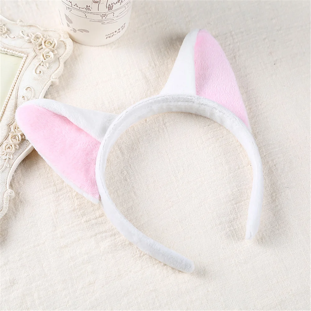 Korean New Fox Rabbit Ears Fluff Hair Bands Soft Cute Headband Hair Accessories Hair Hoop For Women Girls Kids Party Hair Band