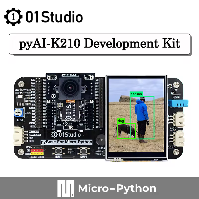 Kit de placa de desarrollo pyAI- K210 de estudio, pitón, Inteligencia Artificial AI, Visión de máquina, Micropython de aprendizaje profundo, 01