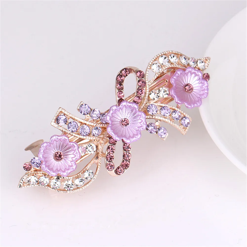 Picture 6: Fashion Crystal Hairpins For Women Sequin Rose Flower Hair Bows With Clips Rhinestone Hair Barrettes Hair Accessories