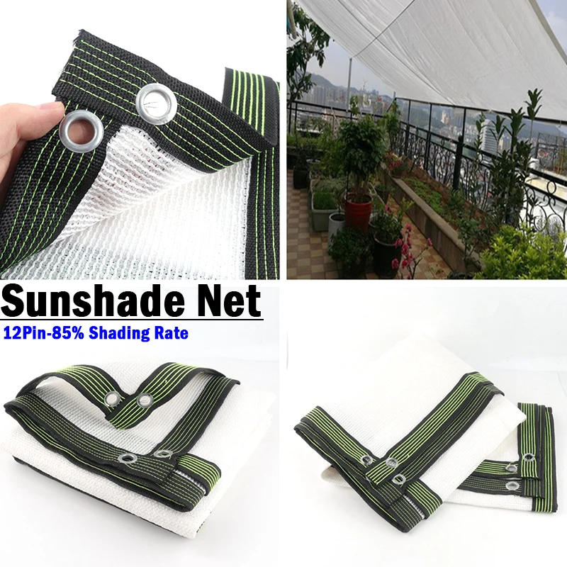 

12Pin White Anti-UV HDPE Sunshade Net Balcony Safety Privacy Nets Garden Succulent Plant Shelter Thicken Courtyard Fence Netting