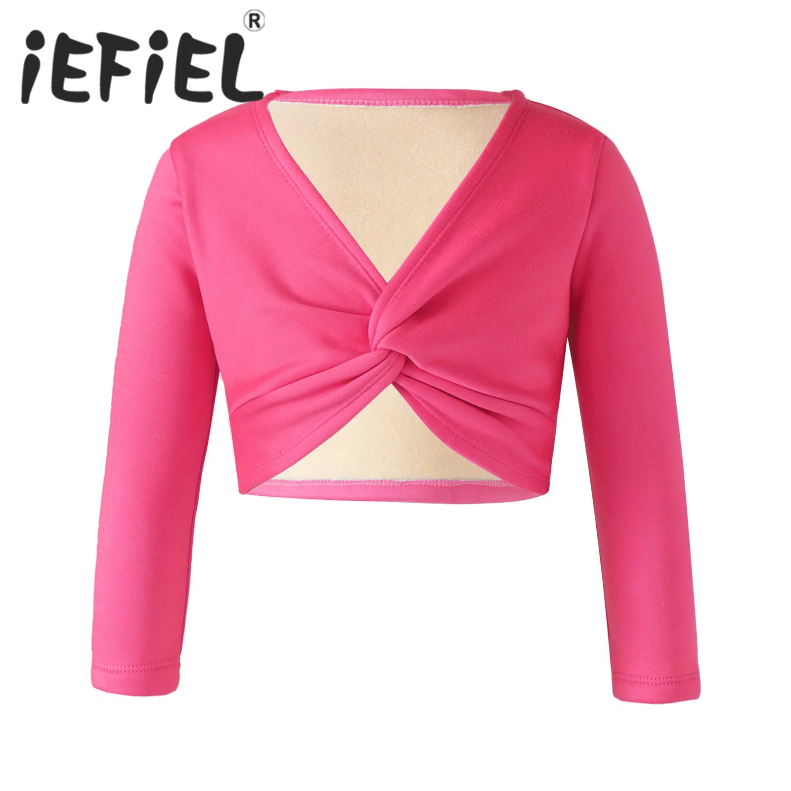 

Осенне-зимняя женская балетная куртка, флисовая куртка с длинным рукавом, укороченный топ, наплечная куртка для балетных тренировок, Одежда для танцев