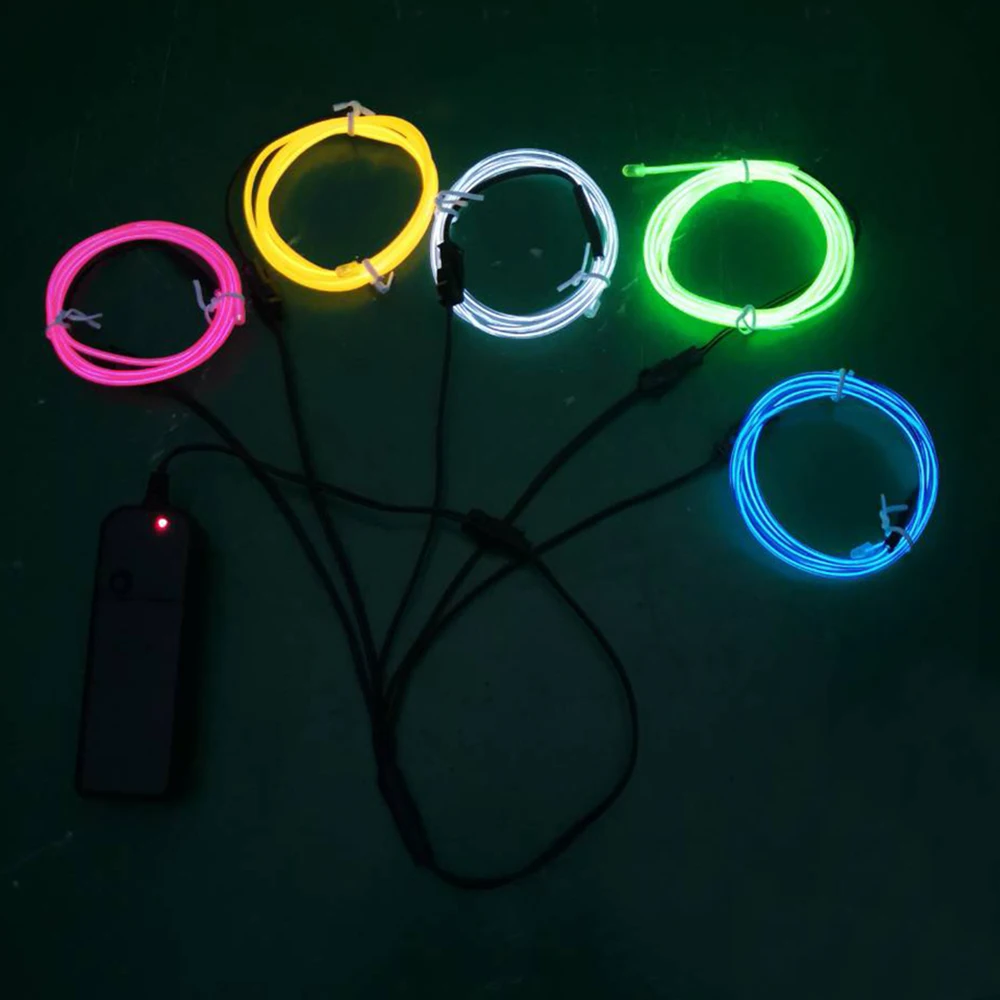 

Neon Light five color mix EL Wire 2.3mm +Sound Activated-3V Portable Controller (with functions of Constant -Flashing-Off) Leds