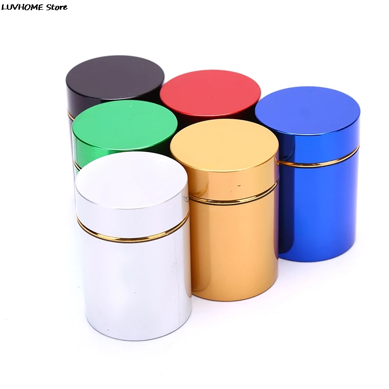 1pc Aluminum Herb Stash Metal Sealed Can Tea Strage Bottles Jars Boxes Smell Proof Container 70ML