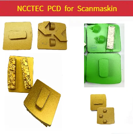 

9pcs Scanmaskin EZ Change Split Trapezoid PCD Diamond Grinding Blocks Concrete Grinding Disc Pads Shoes For Removal Epoxy