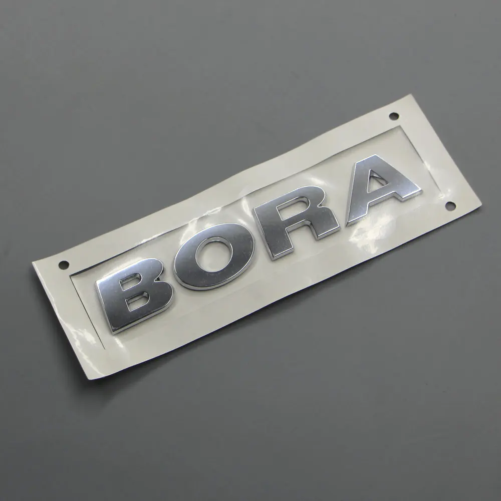 Apply to Bora Luggage compartment lettering  BORA alphabet sticker Auto Logos silvery ABS electroplating