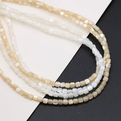 Natural shell beads Square Shape mother of pearl Punch loose isolation bead for Jewelry Making DIY bracelet necklace Accessories