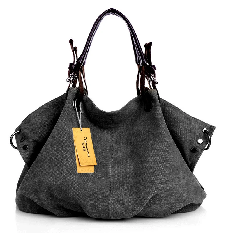 Torebki damskie Canvas Messenger torebki damskie Crossbody solidna torba na ramię Fashion Casual Designer torebka damska o dużej pojemności — zdjęcie 2