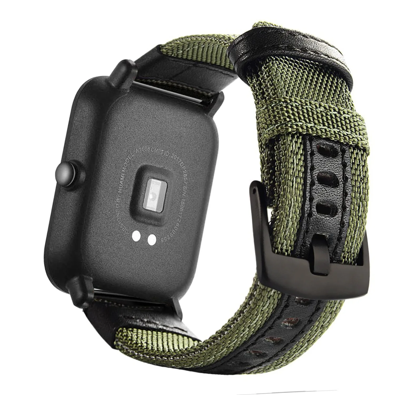 

Браслет нейлоновый с кожаным ремешком для Xiaomi Huami Amazfit Bip U Pro S Lite GTS 2 Mini 2e 3